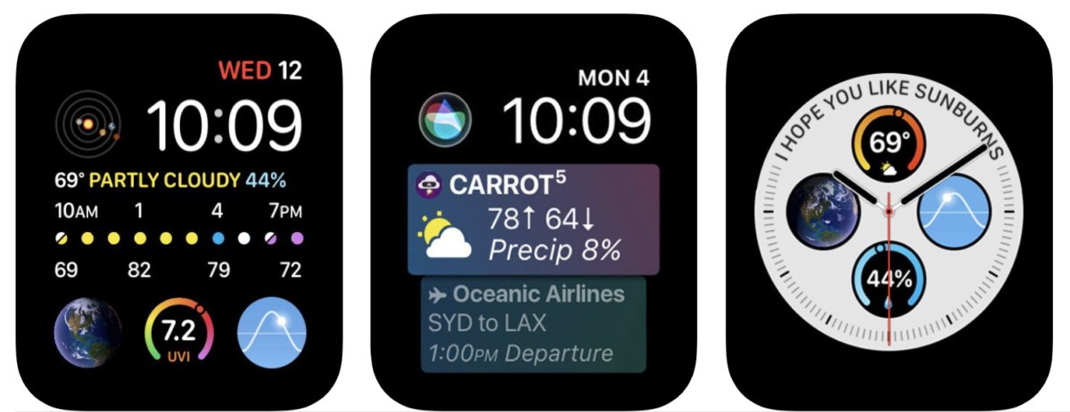 Carrot Weather یکی از اپلیکیشن‌های اپل واچ