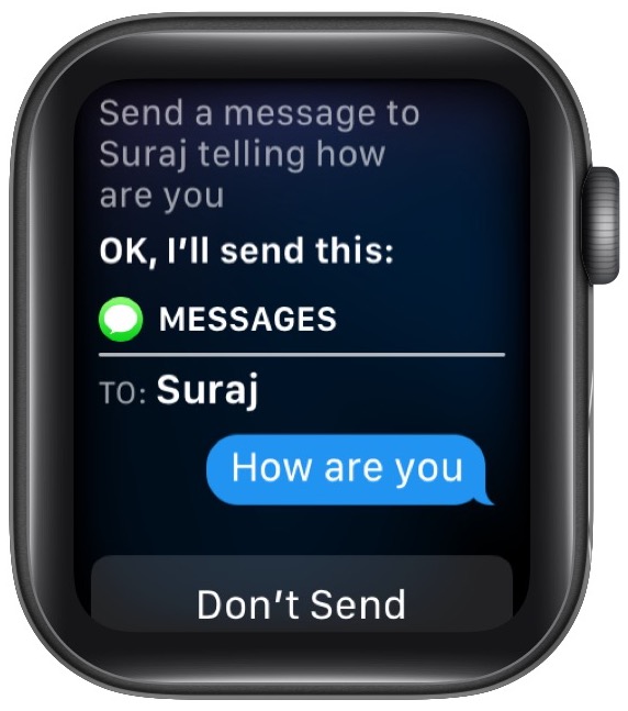 پاسخ دادن پیام‌ها در اپل واچ 