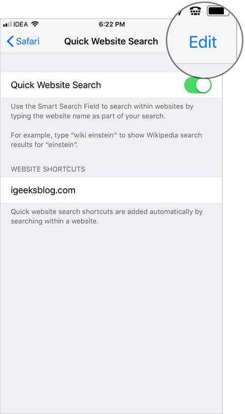 قابلیت جستجوی سری وب Safari