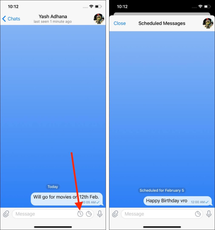 ترفندهای تلگرام: مشاهده پیام های زمانبندی شده